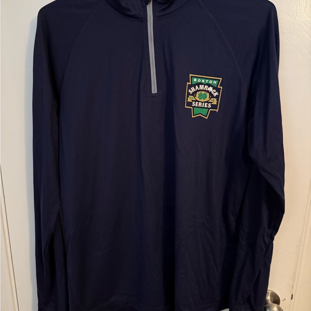 Notre Dame Boston Shamrock Series 2015 Under Armour Quarter-Zip Pullover | Navy